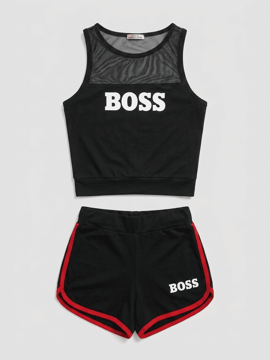 ست تاپ شورتک طرح BOSS کد 237 - تصویر ۱