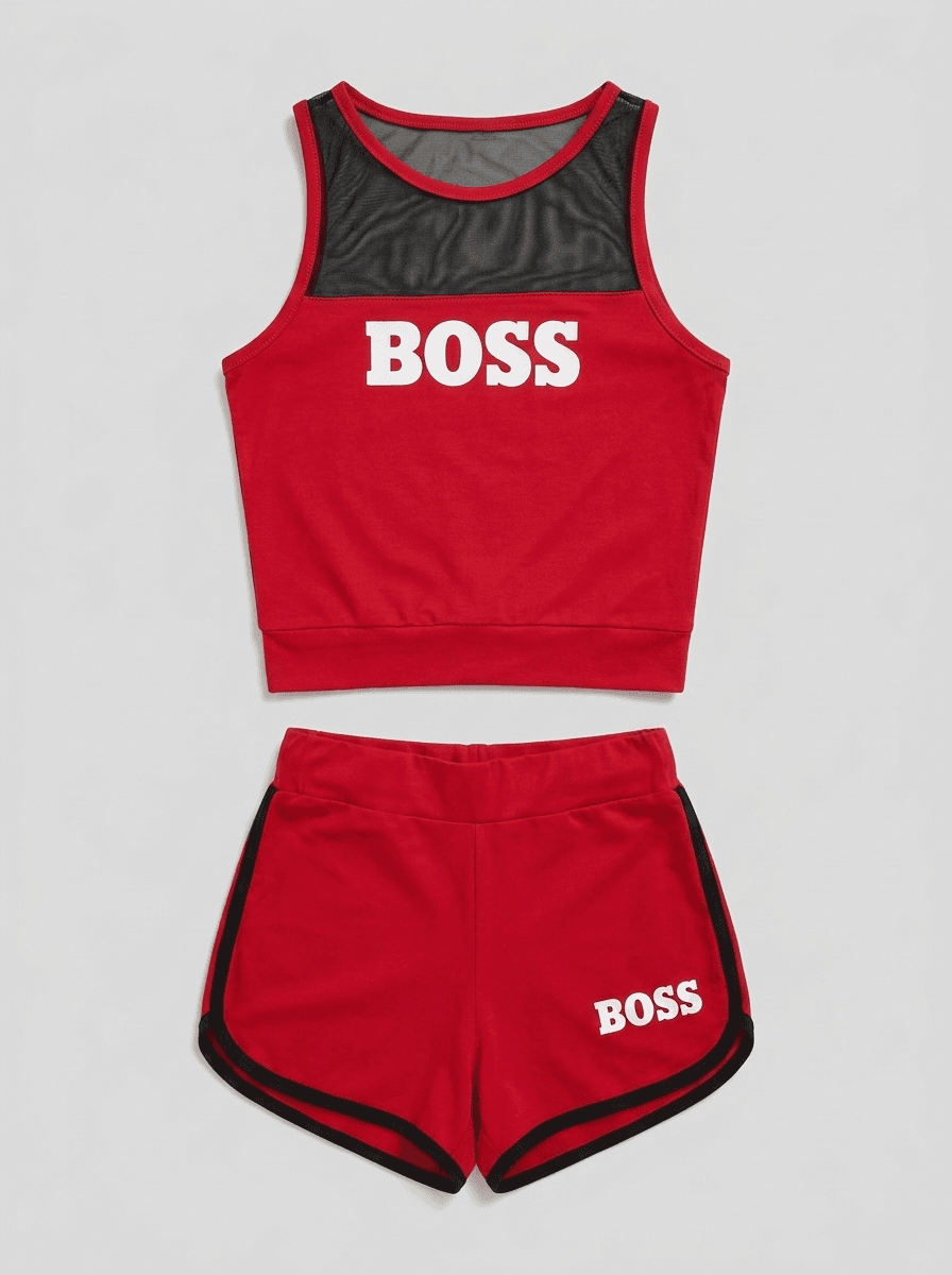 ست تاپ شورتک طرح BOSS کد 237 - تصویر ۴