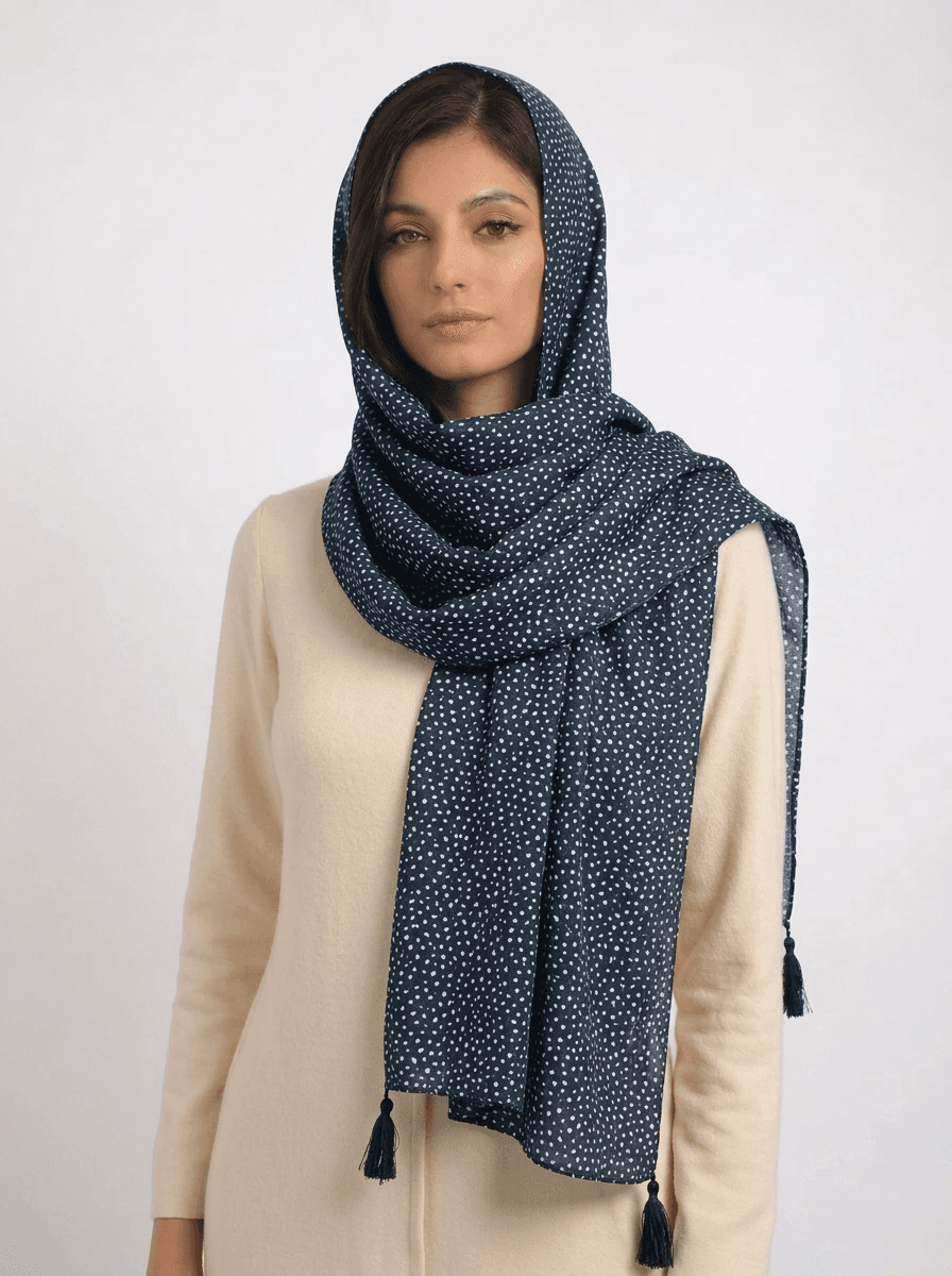 شال نخی میکس توپی کد 604 - تصویر ۳