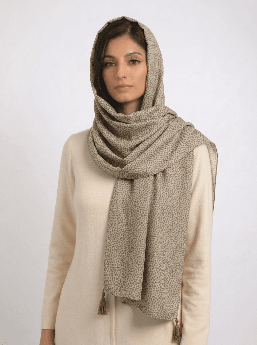 شال نخی میکس توپی کد 604 - تصویر ۴