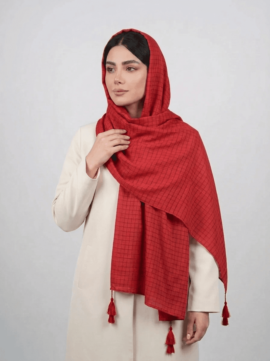شال ساده سوپرنخ منگوله دار کد 607 - تصویر ۱۰