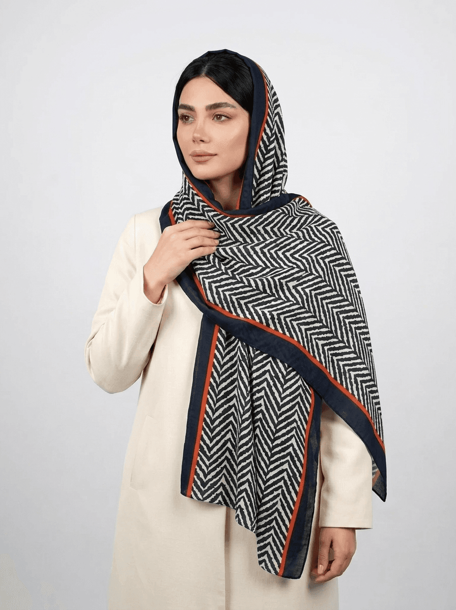 شال نخی راه راه کد 285 - تصویر ۱