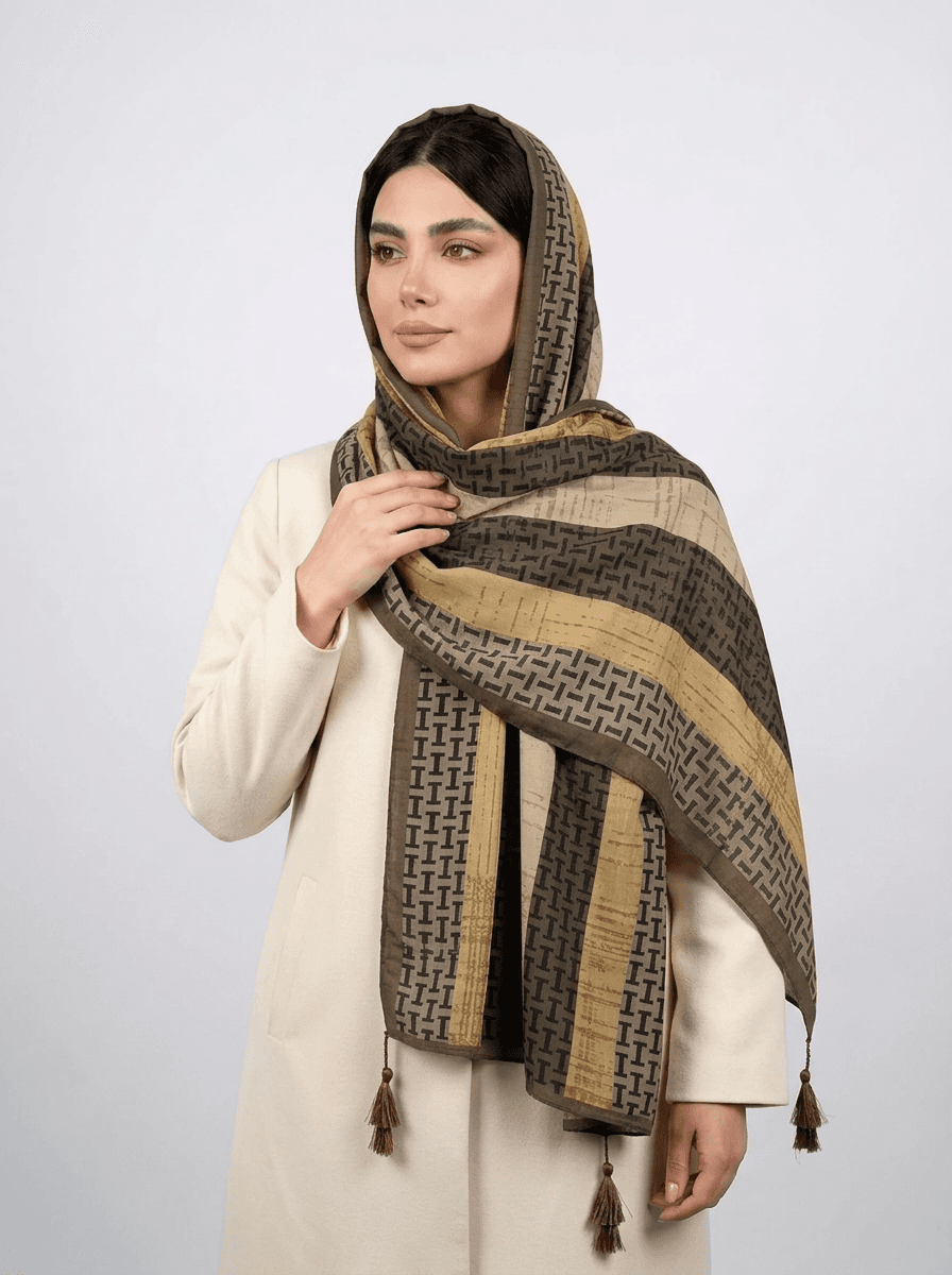 شال نخی طرح آی کد 485 - تصویر ۶