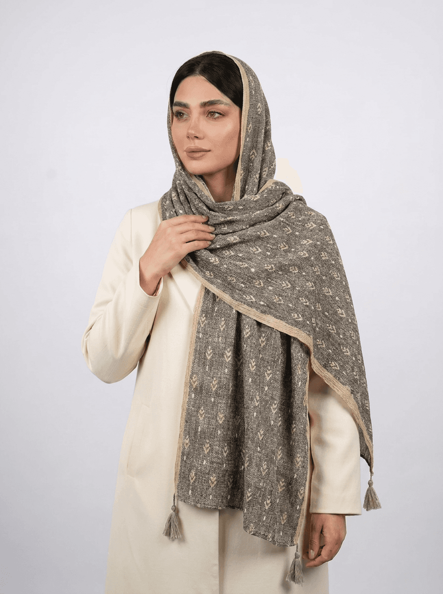 شال برشکا طرحدار کد 550 - تصویر ۱