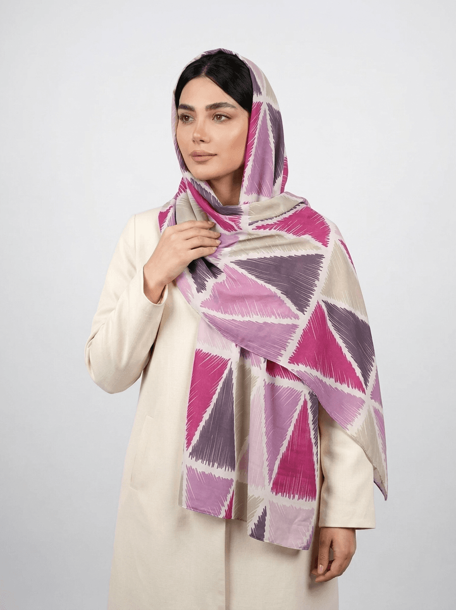 شال نخی آبرنگی طرح 1 کد 585 - تصویر ۵