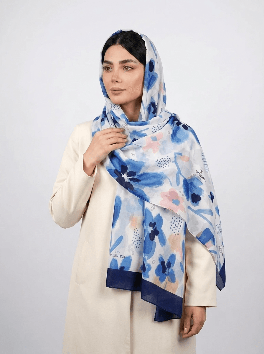 شال نخی آبرنگی طرح 2 کد 586 - تصویر ۱