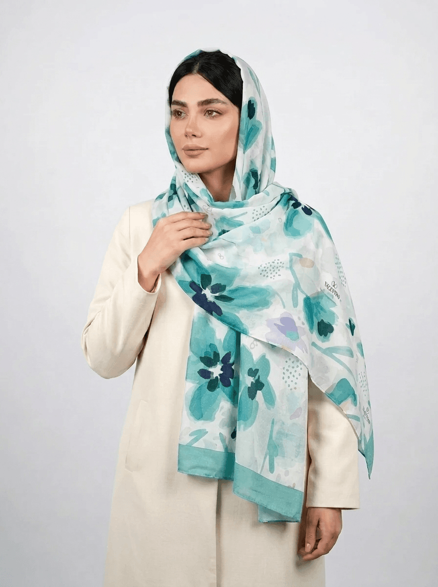 شال نخی آبرنگی طرح 2 کد 586 - تصویر ۴