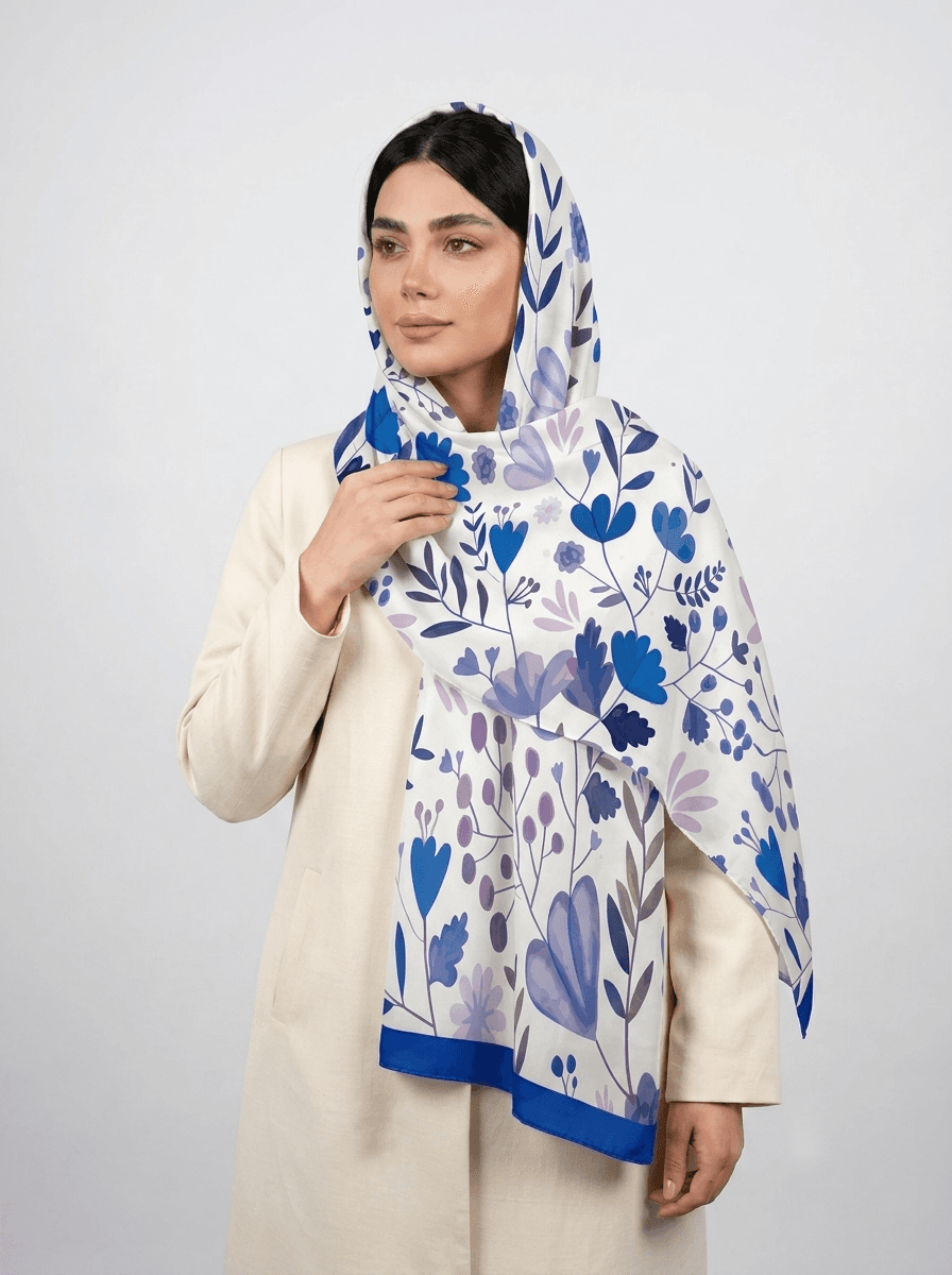 شال نخی آبرنگی طرح 3 کد 587 - تصویر ۱