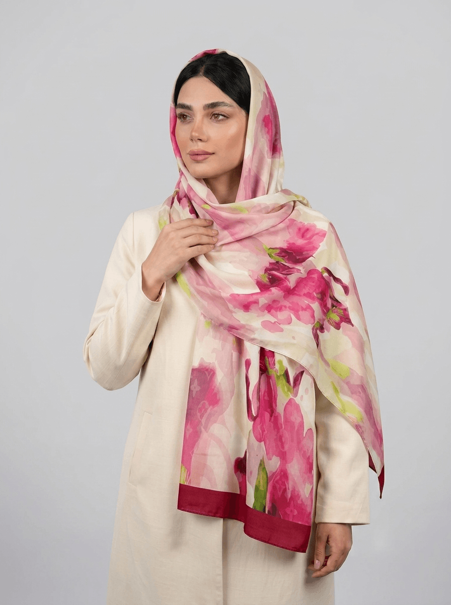 شال نخی آبرنگی طرح 6 کد 590 - تصویر ۳