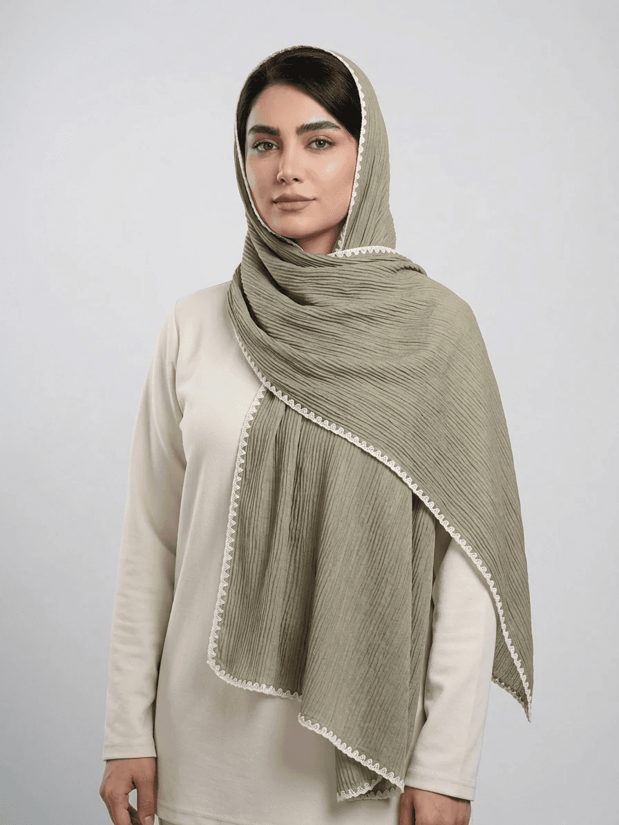 شال نخی دندون موشی کد 616 - تصویر ۲