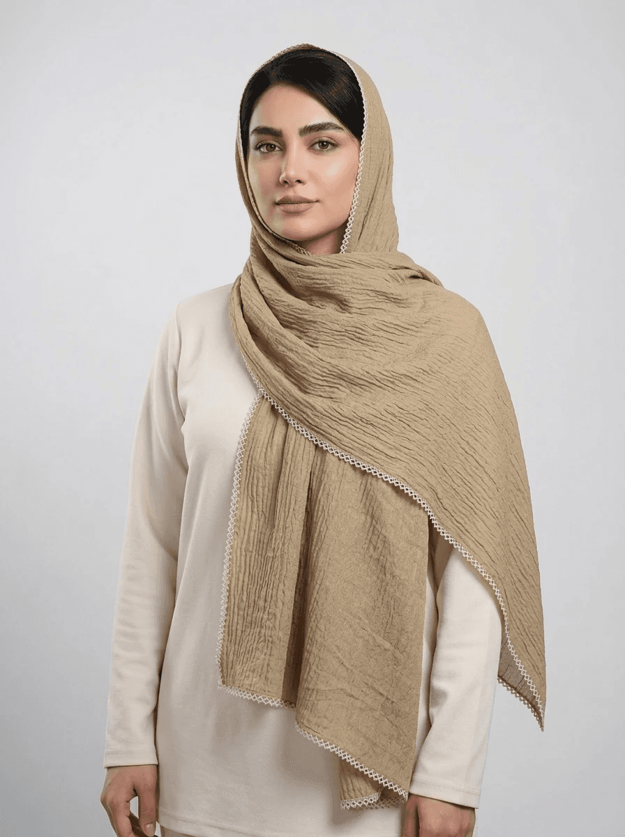 شال نخی دندانه دار کد 617 - تصویر ۲